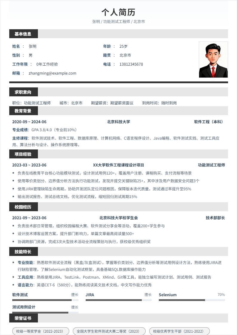 功能测试 | 校招