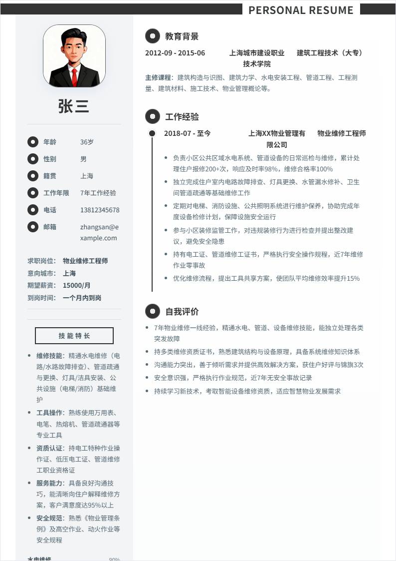 物业维修 | 社招