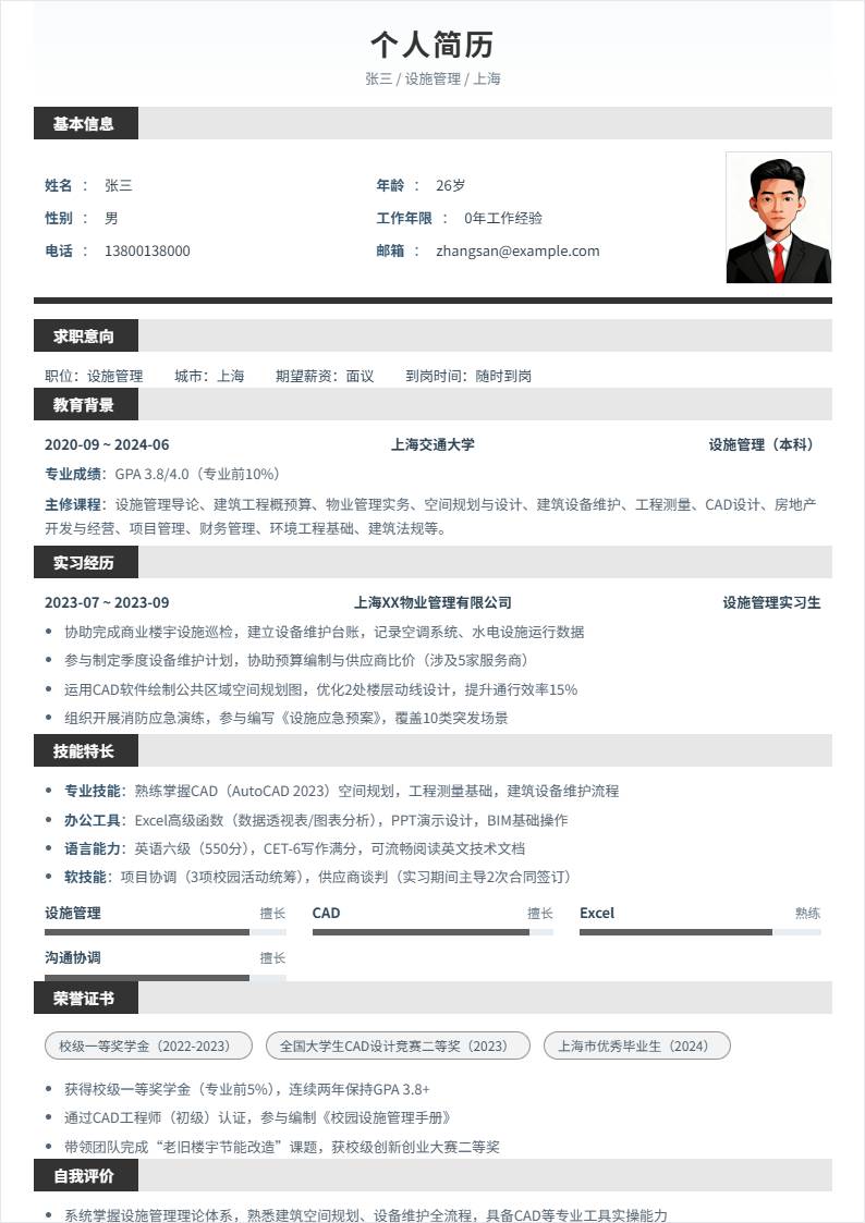 设施管理 | 校招