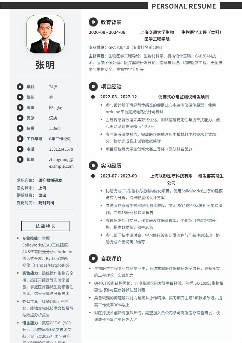 医疗器械研发 | 校招