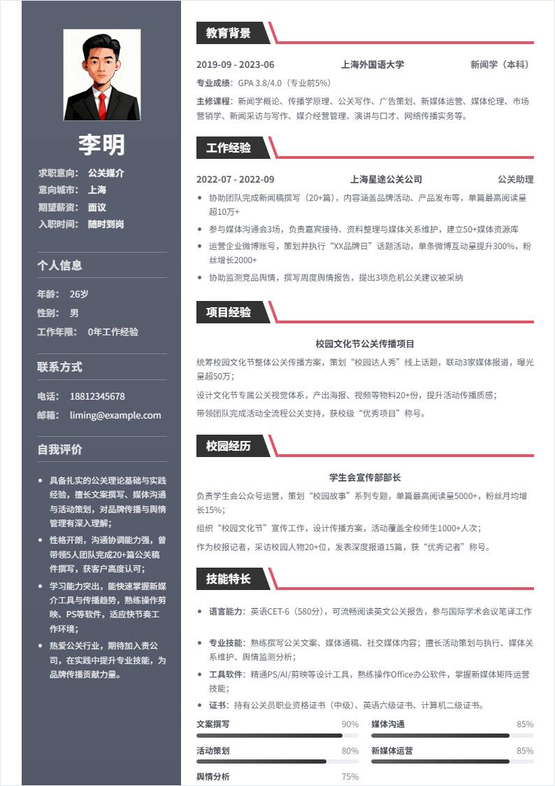 公关媒介 | 校招