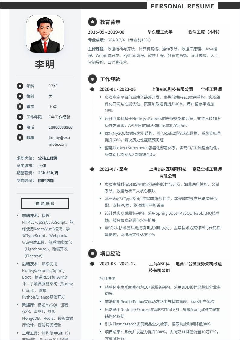 全栈工程师 | 社招