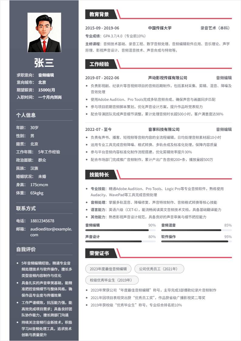 音频编辑 | 社招