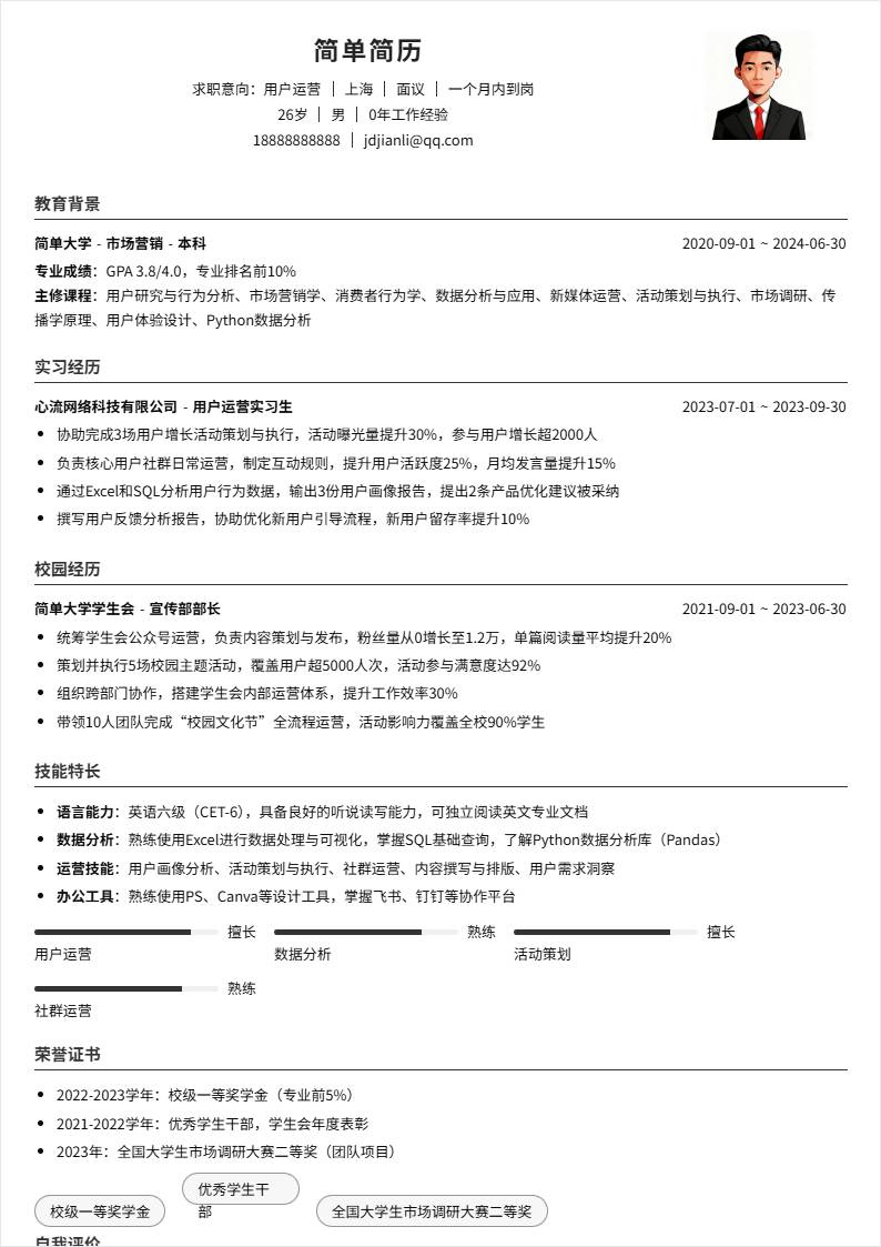 用户运营 | 校招