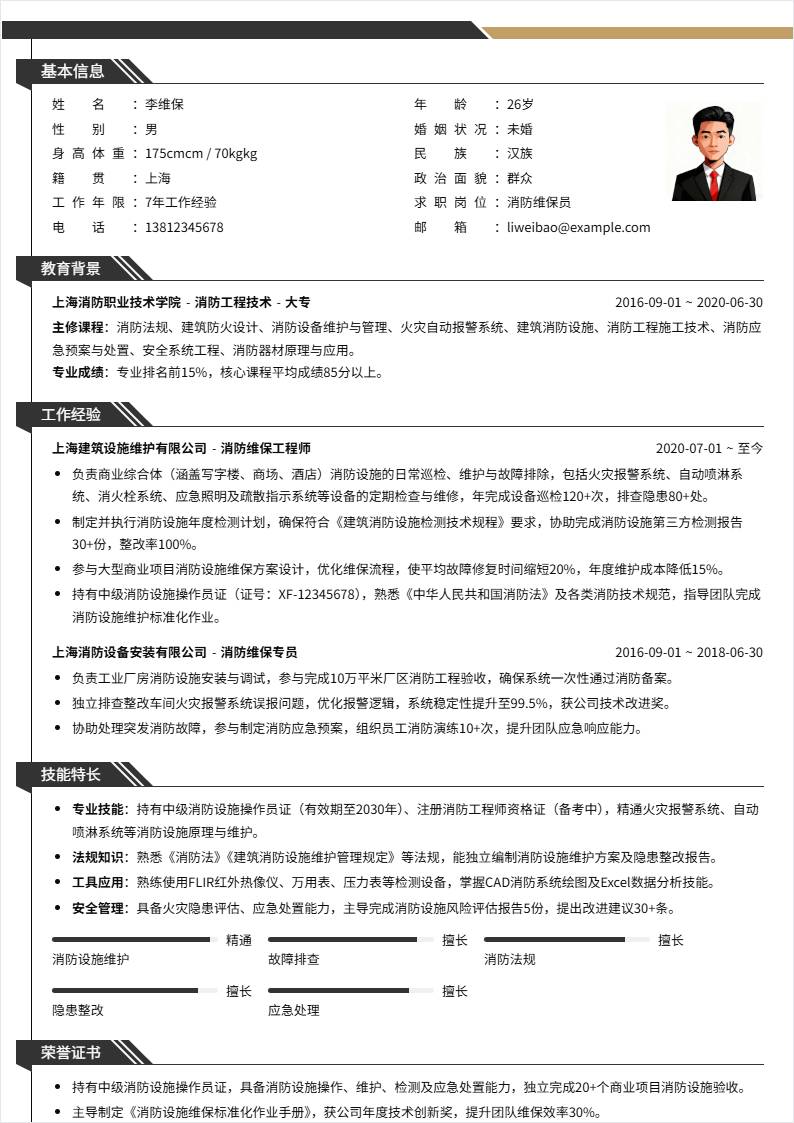 消防维保员 | 社招