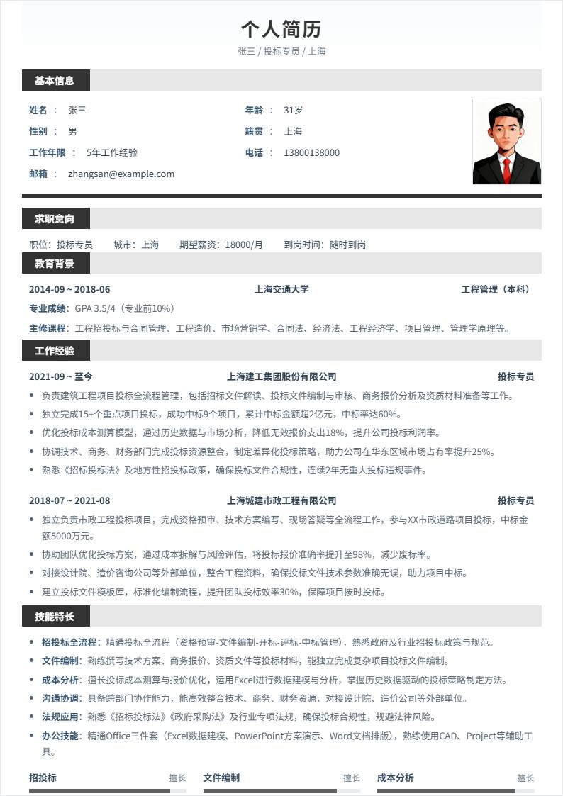 投标专员 | 社招