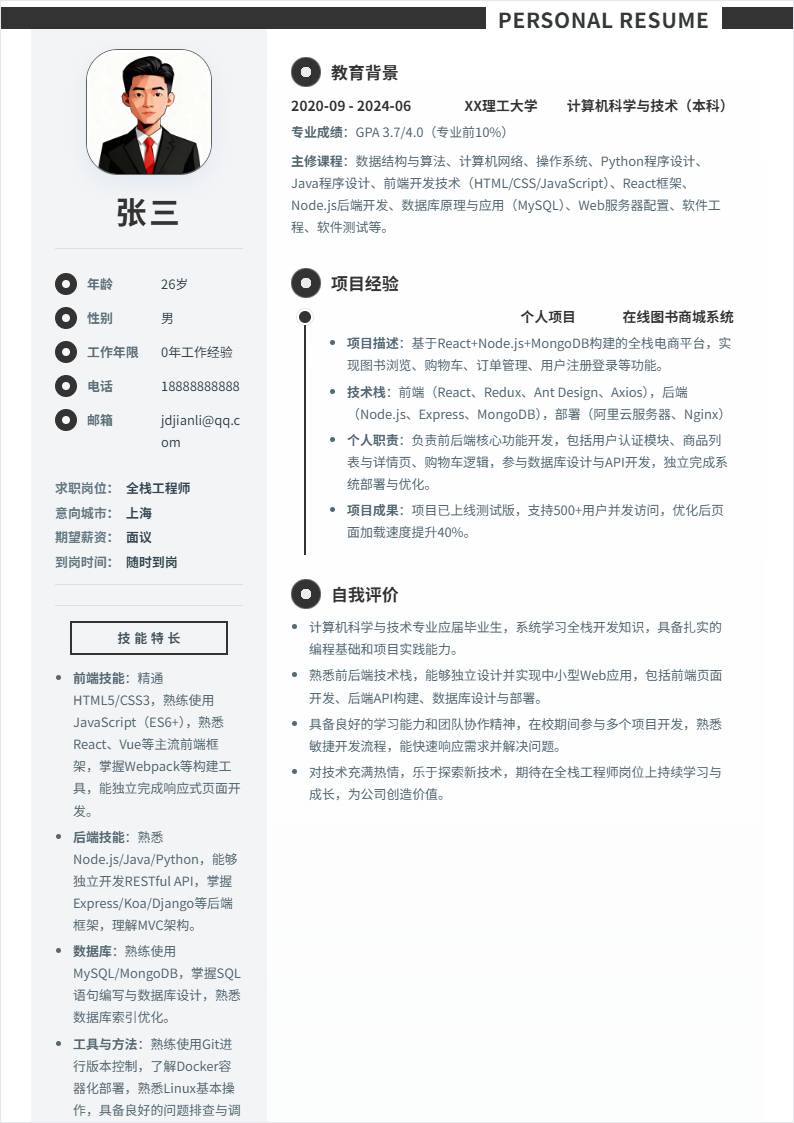 全栈工程师 | 校招