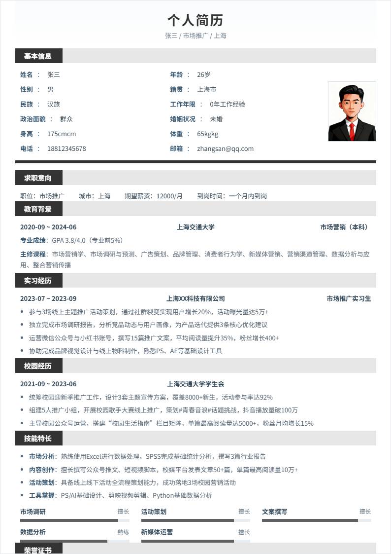 市场推广 | 校招