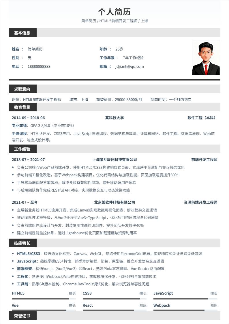 HTML5 | 社招