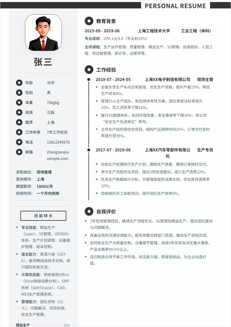 现场管理 | 社招