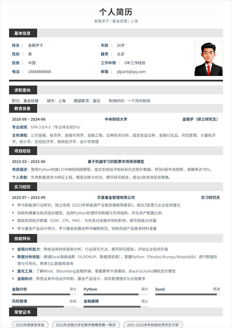 基金经理 | 校招