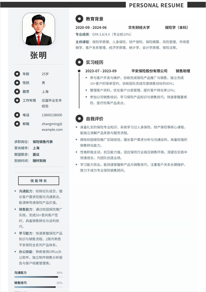 保险销售代表 | 校招