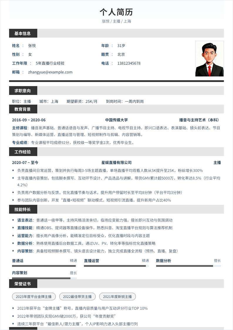 主播 | 社招