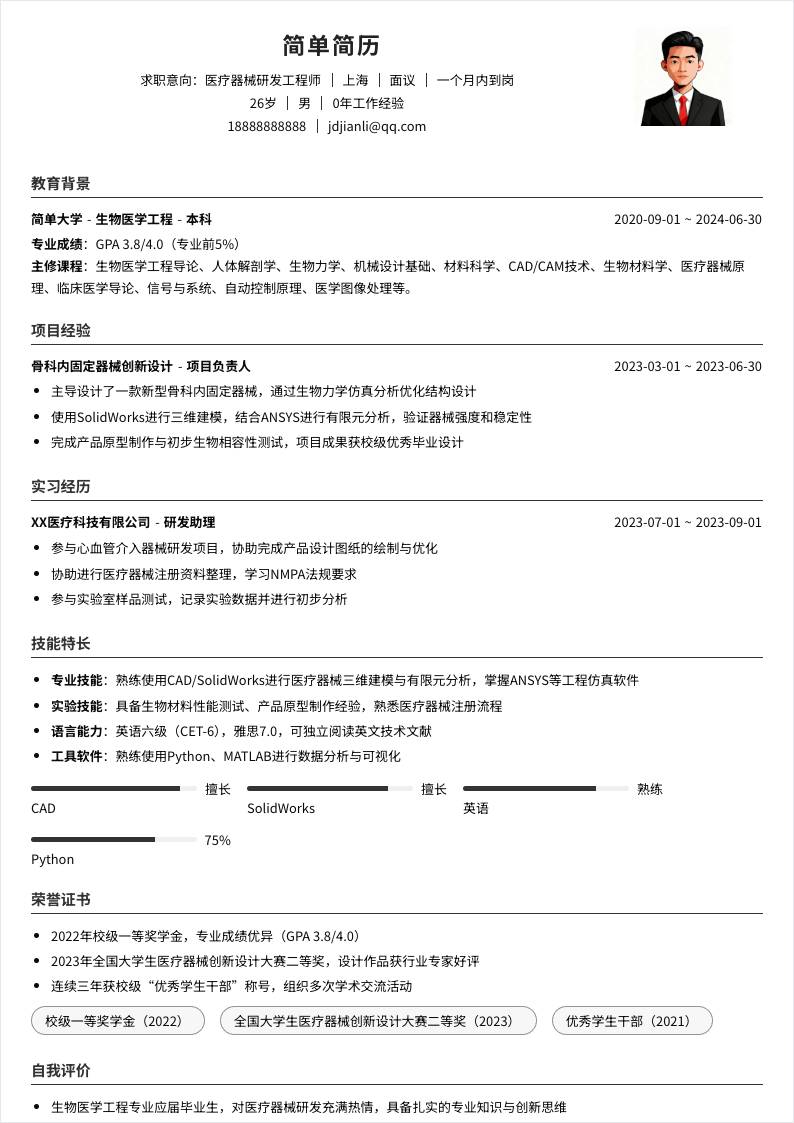 医疗器械研发 | 校招