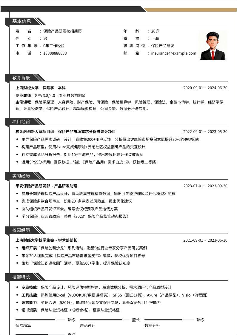 保险产品研发 | 校招