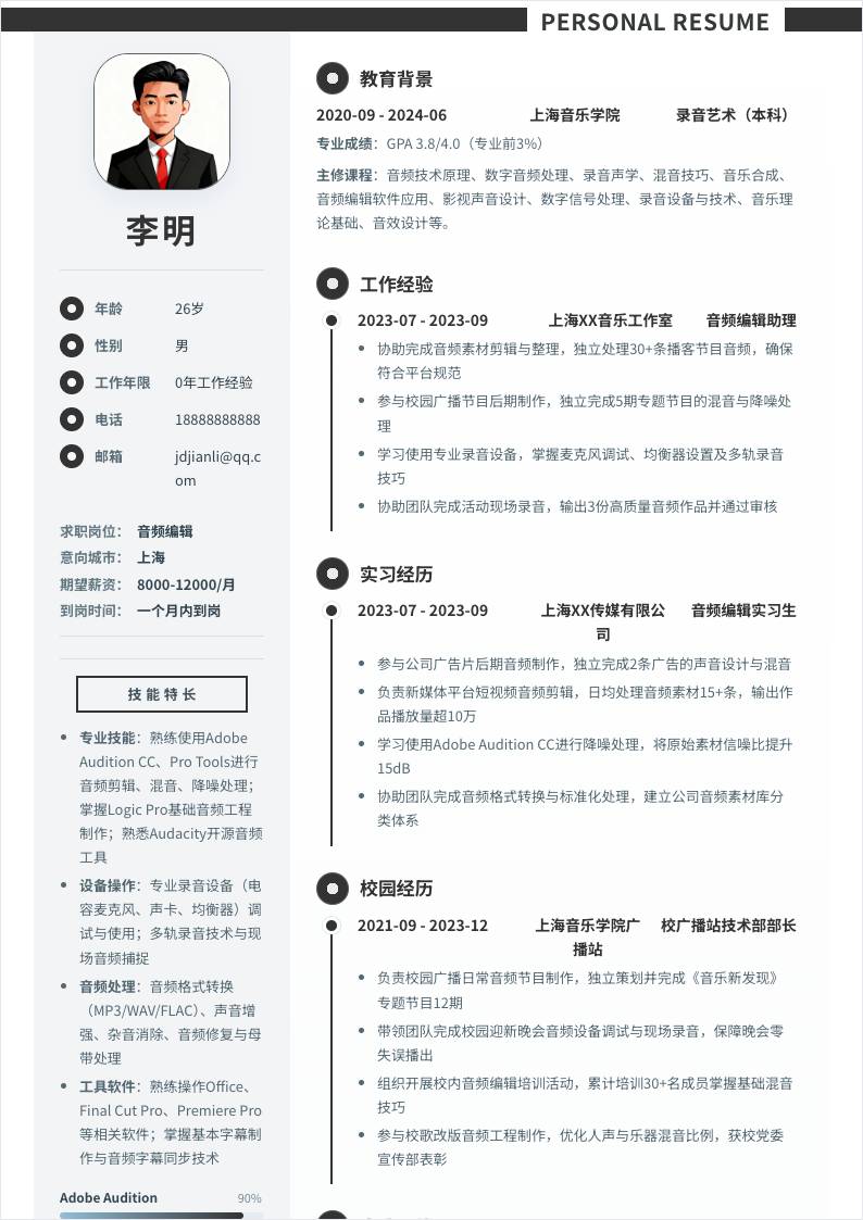 音频编辑 | 校招