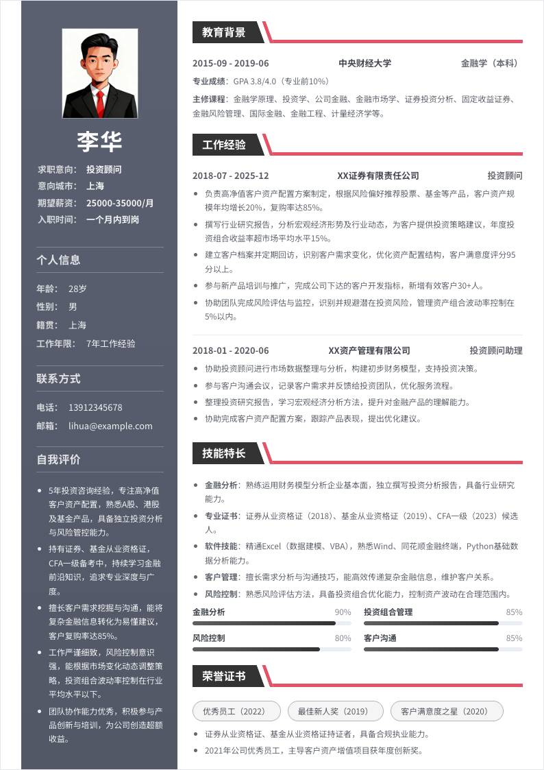投资顾问 | 社招