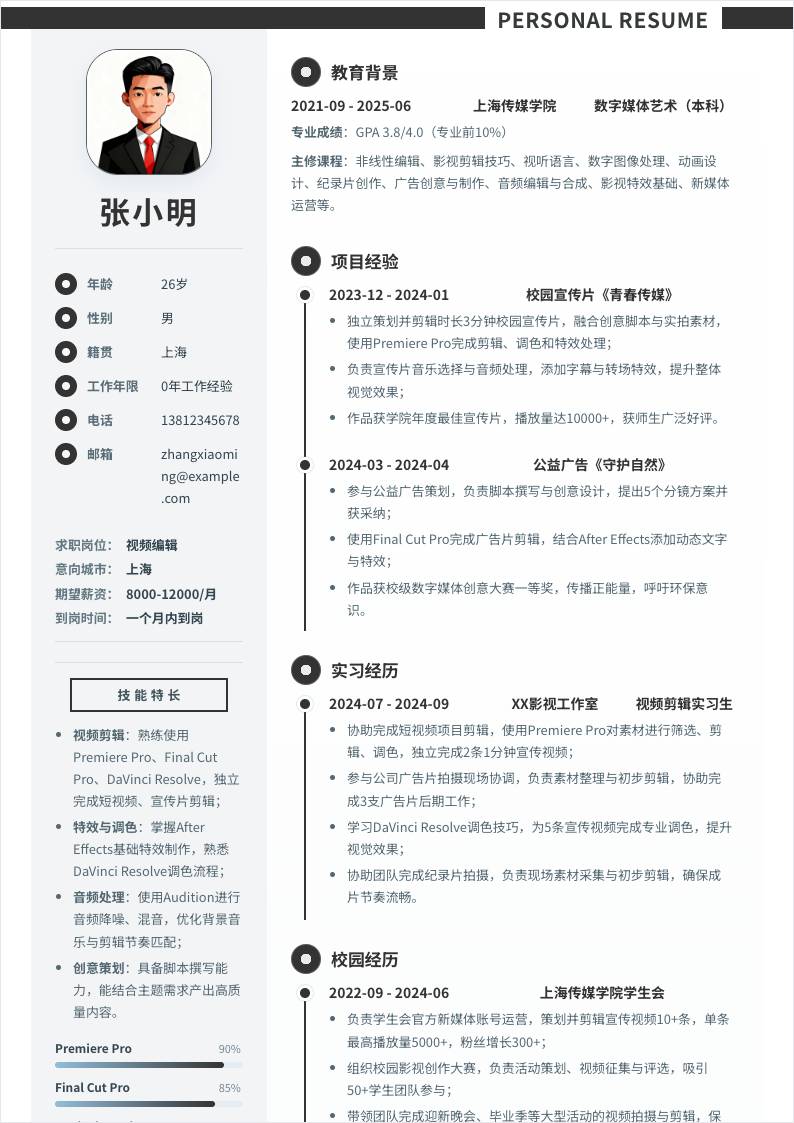 视频编辑 | 校招