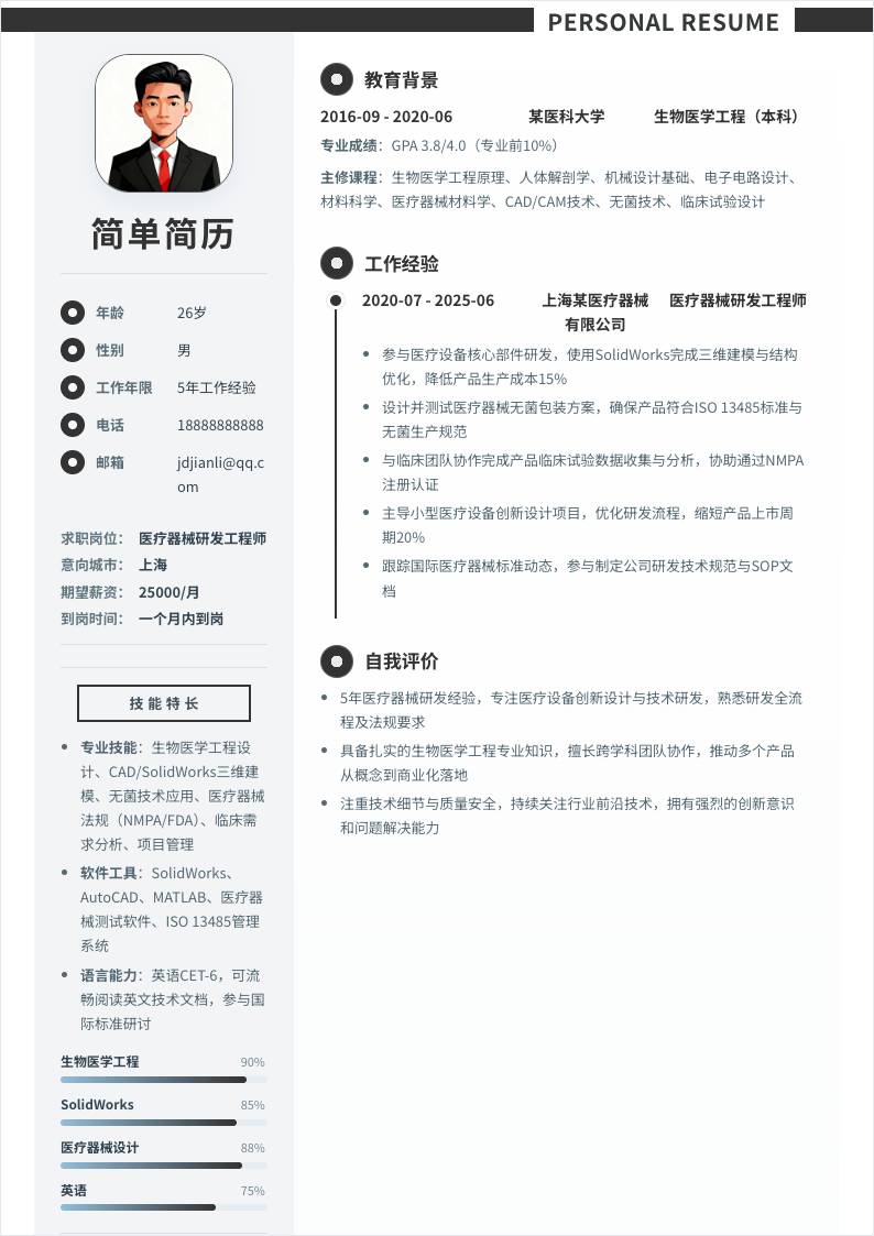 医疗器械研发 | 社招