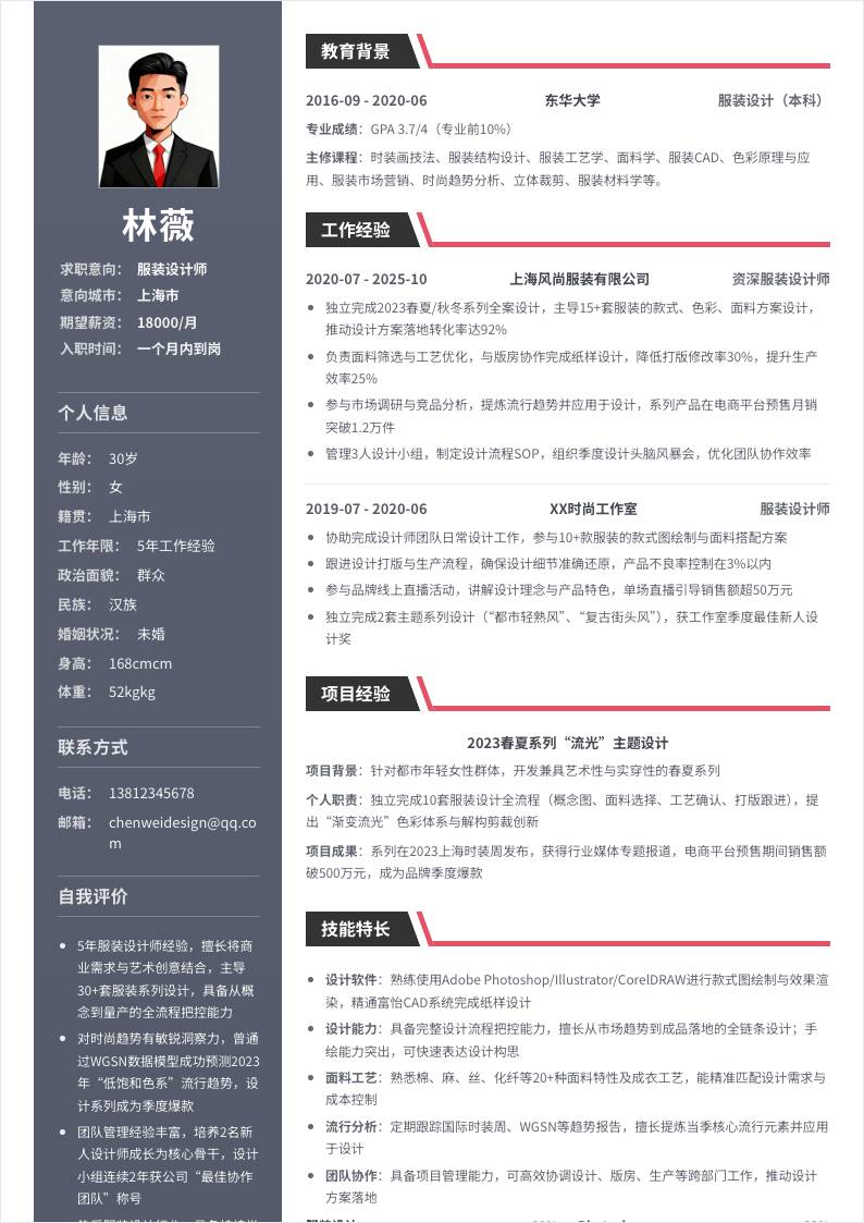服装设计师 | 社招