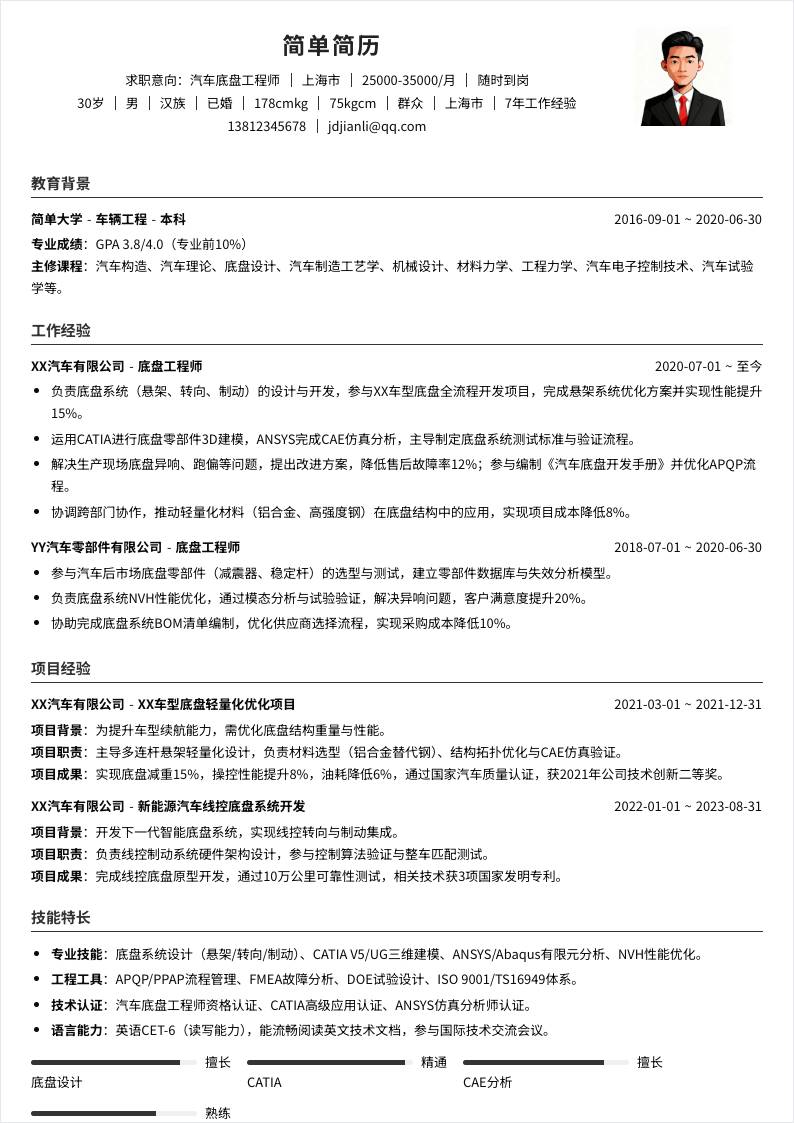 汽车底盘工程师 | 社招