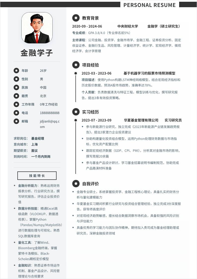 基金经理 | 校招