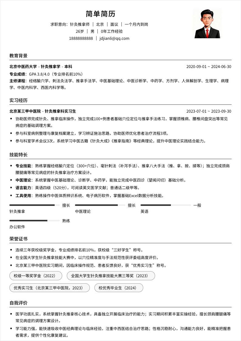 针灸推拿师 | 校招