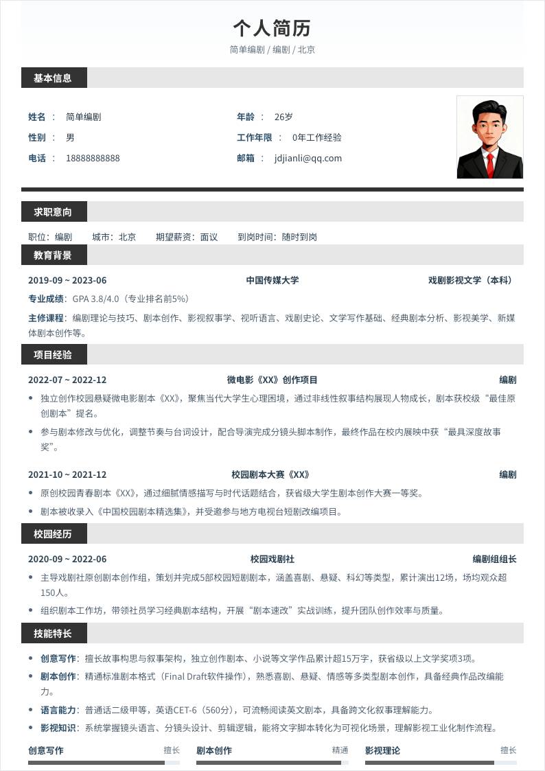 编剧 | 校招