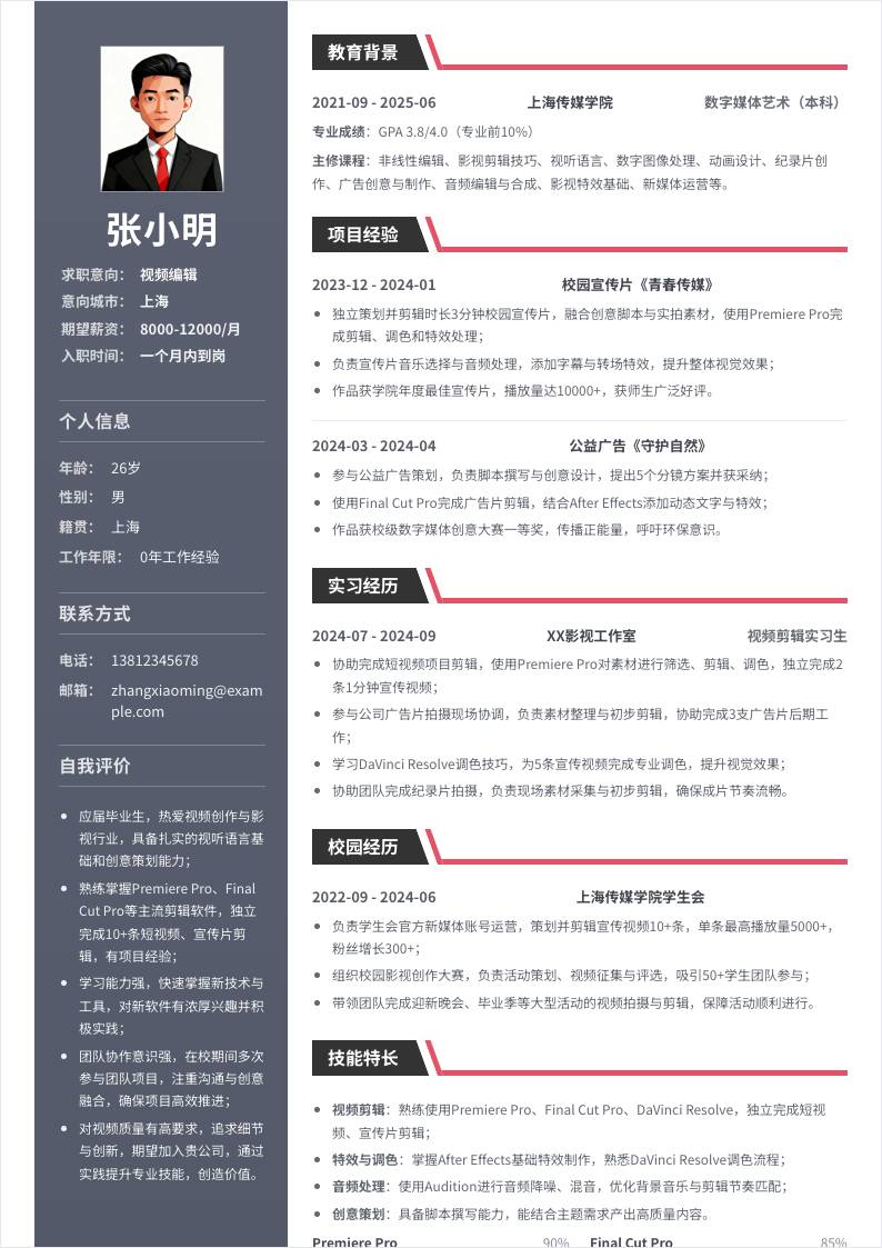 视频编辑 | 校招