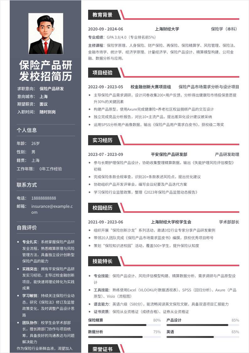 保险产品研发 | 校招