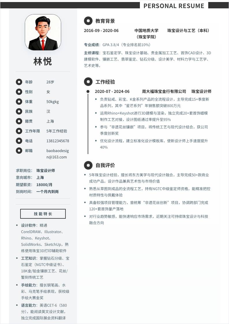 珠宝设计师 | 社招