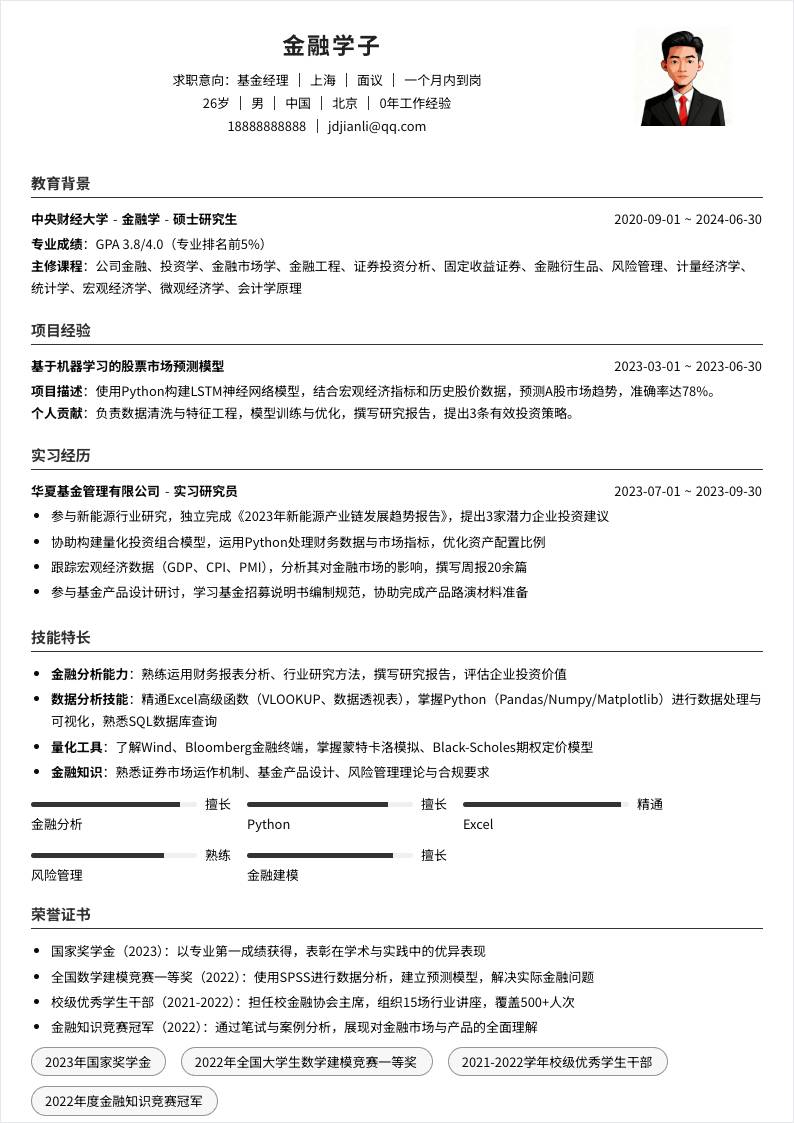 基金经理 | 校招