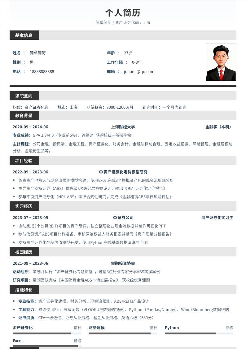 资产证券化 | 校招