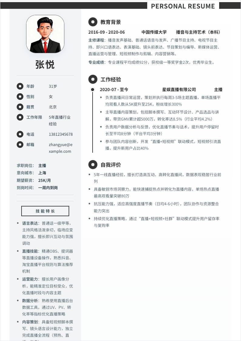 主播 | 社招