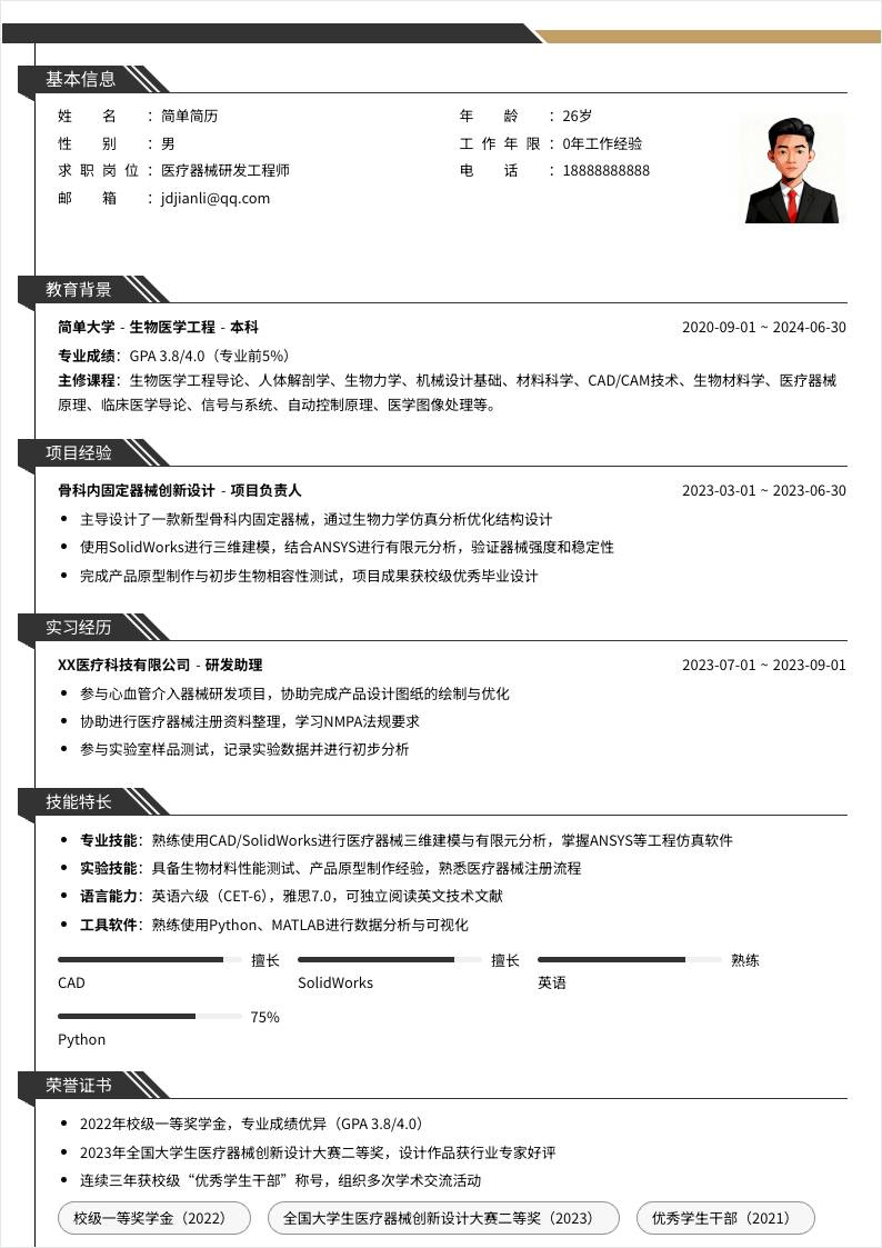 医疗器械研发 | 校招