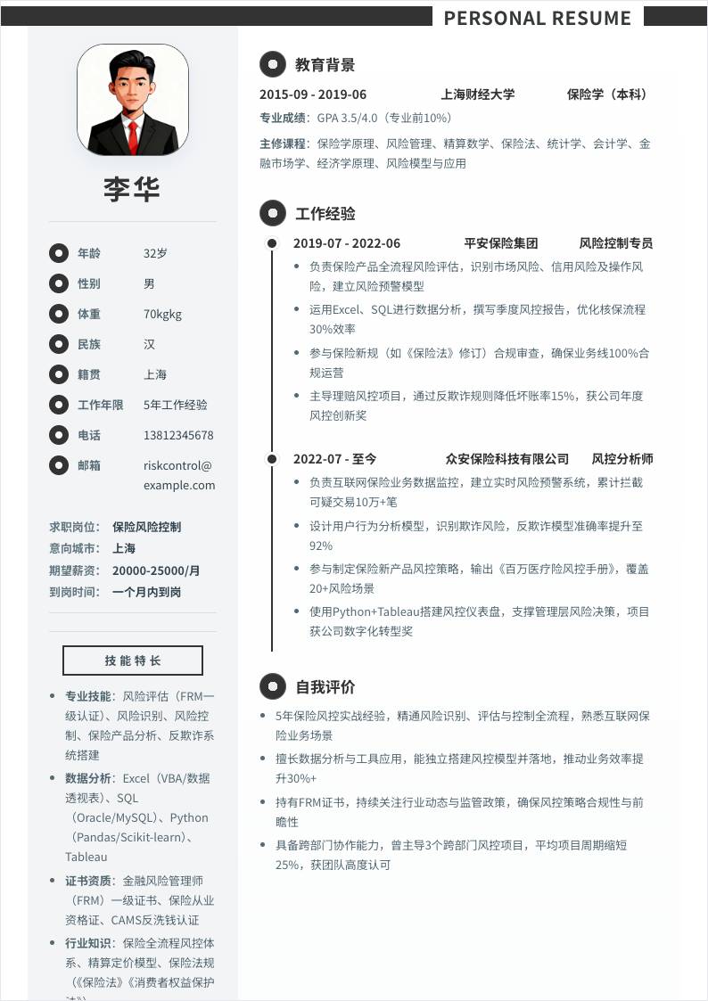 保险风险控制 | 社招