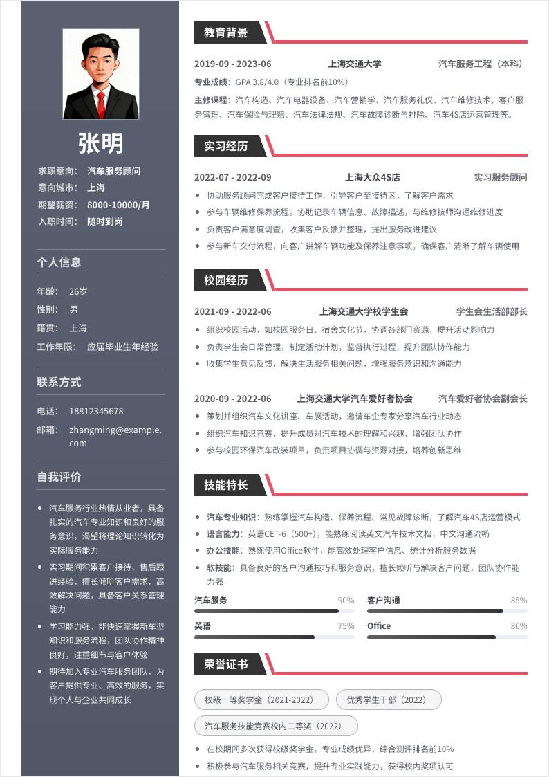 汽车服务顾问 | 校招