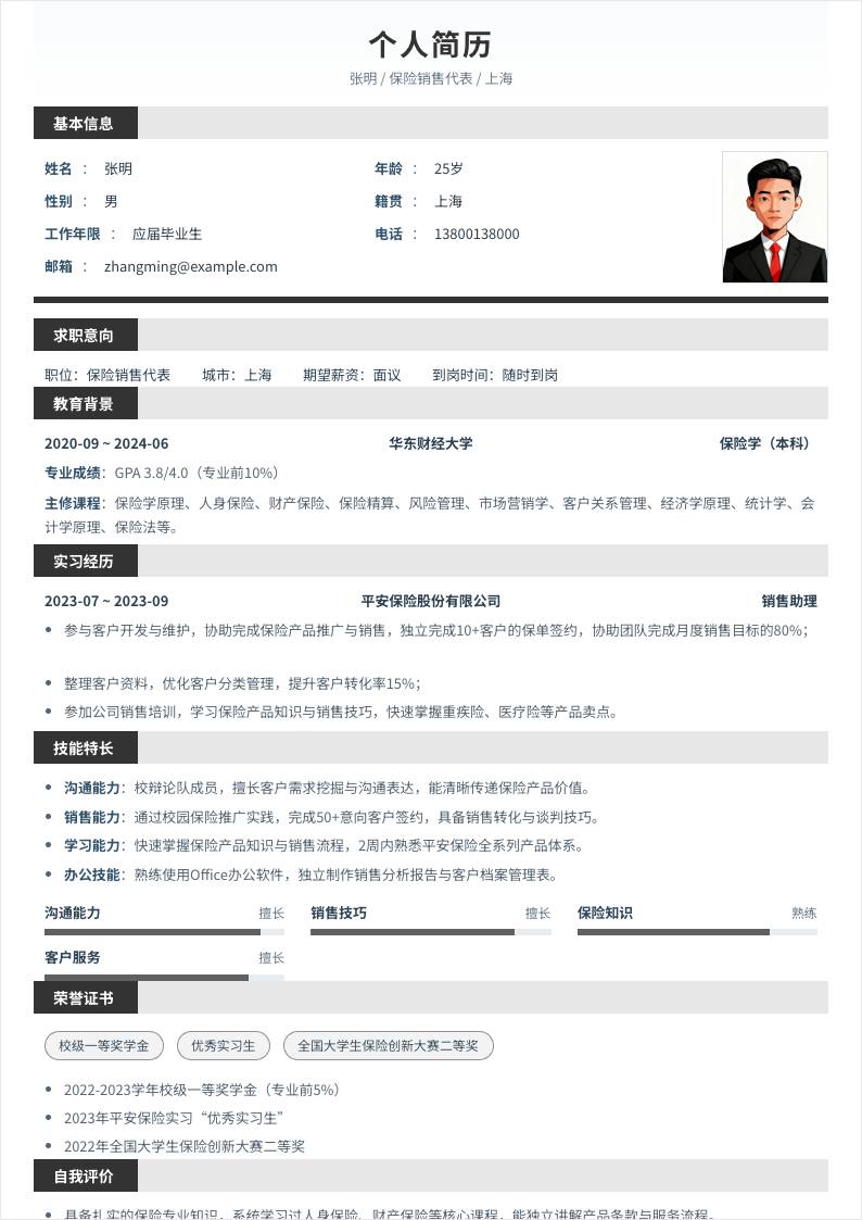 保险销售代表 | 校招