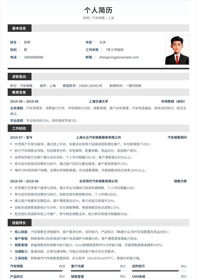 汽车销售 | 社招